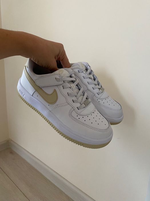 Nike air force 1 beżowy biały nowe 33 must have kids dziecięce unisex