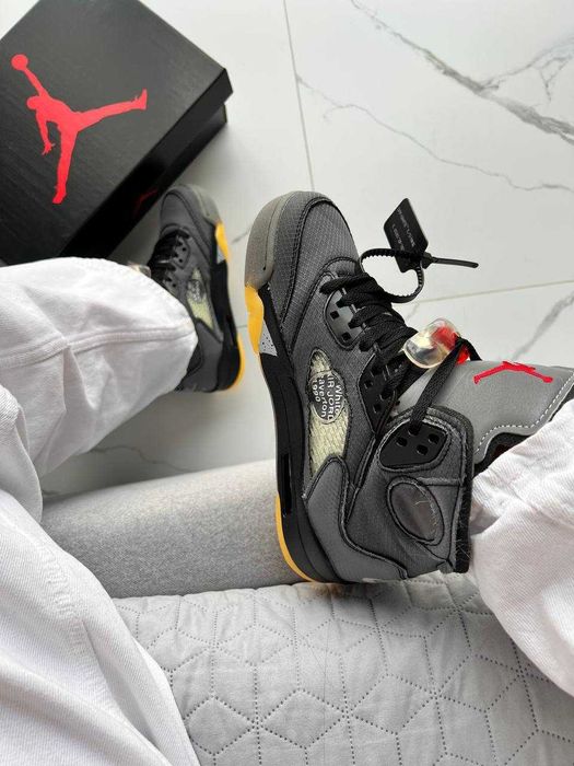 Кроссовки Nike Air Jordan 5 Retro Off-White Muslin 36-45 Хит Осени!