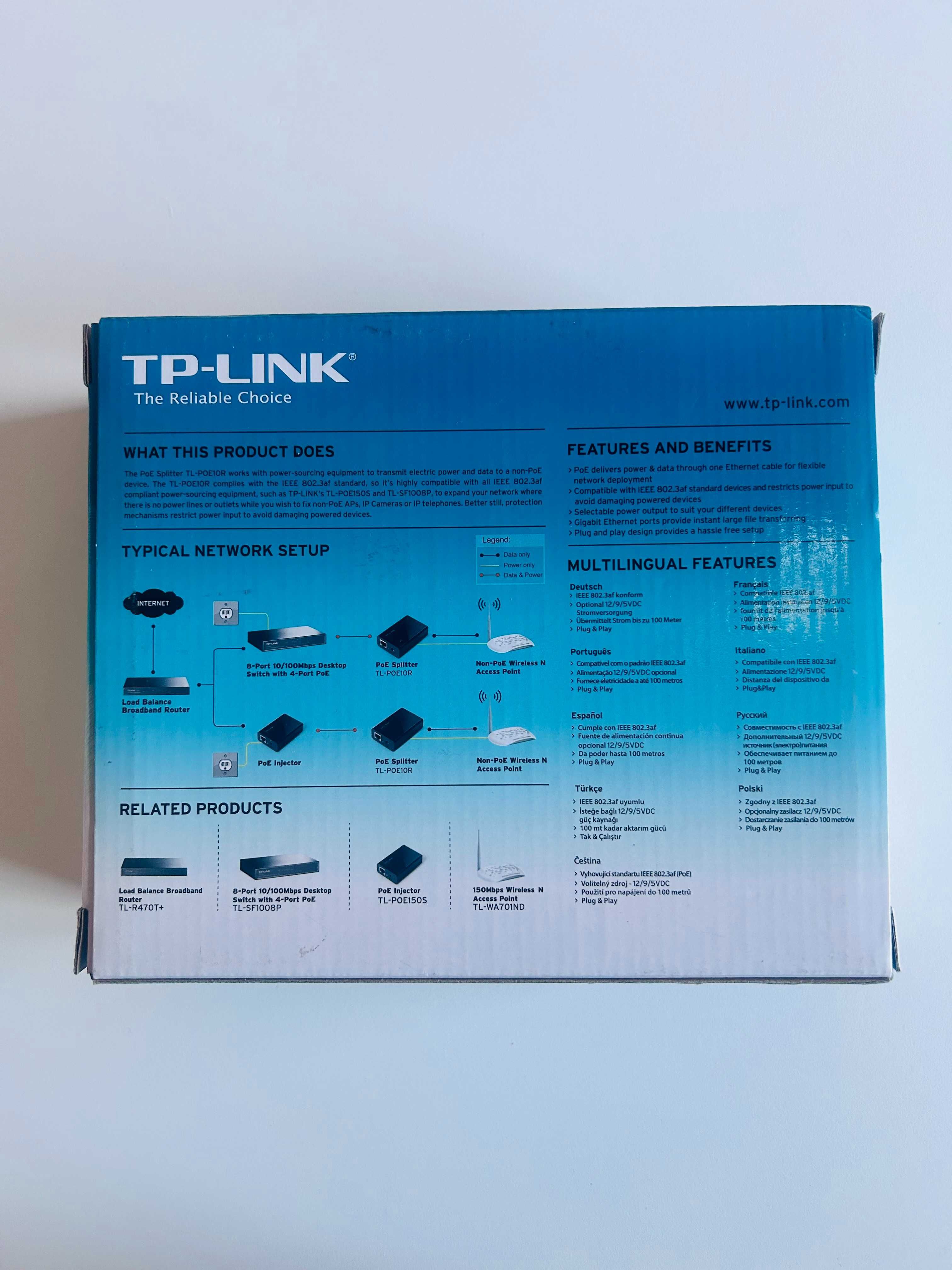 PoE Splitter TP-LINK TL-POE10R / PoE Splitter Model no. TL-POE10R