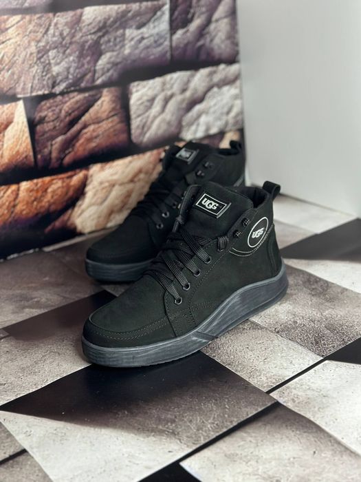 Мужские зимние ботинки UGG натуральная замша и мех угг