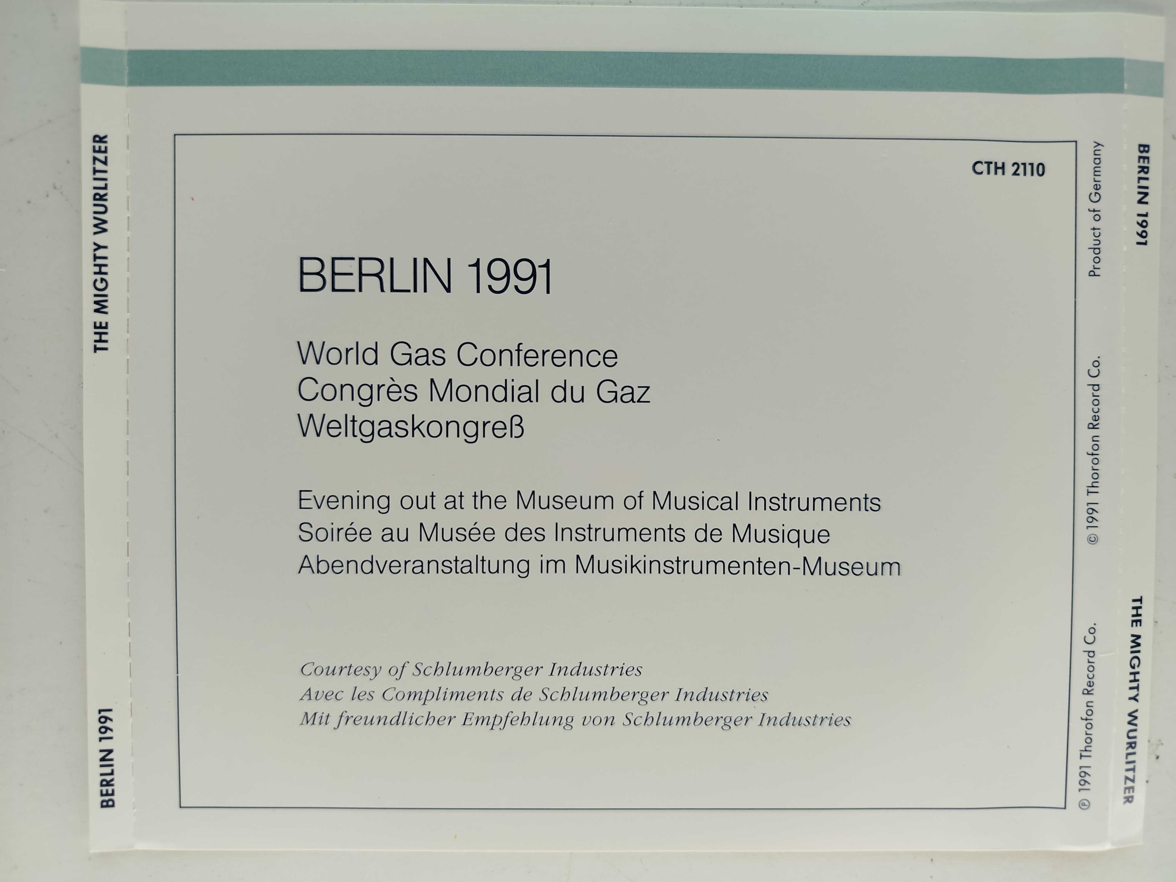 Robert Ducksch The Mighty Wurlitzer organowa Berlin 1991 Unikat