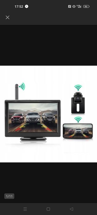 Nowa Bezprzewodowa KAMERA cofania MONITOR 5" HD zestaw 5 cali Wi-Fi 12
