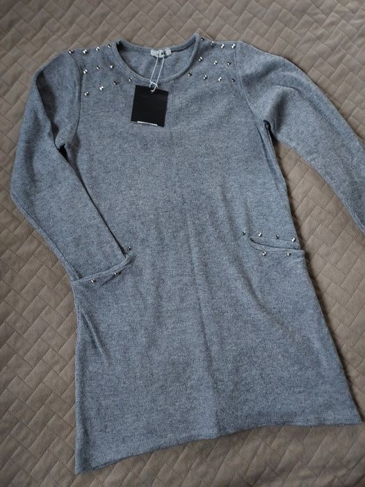 Sukienka sweterkowa S/36 Nowa, dzianinowa