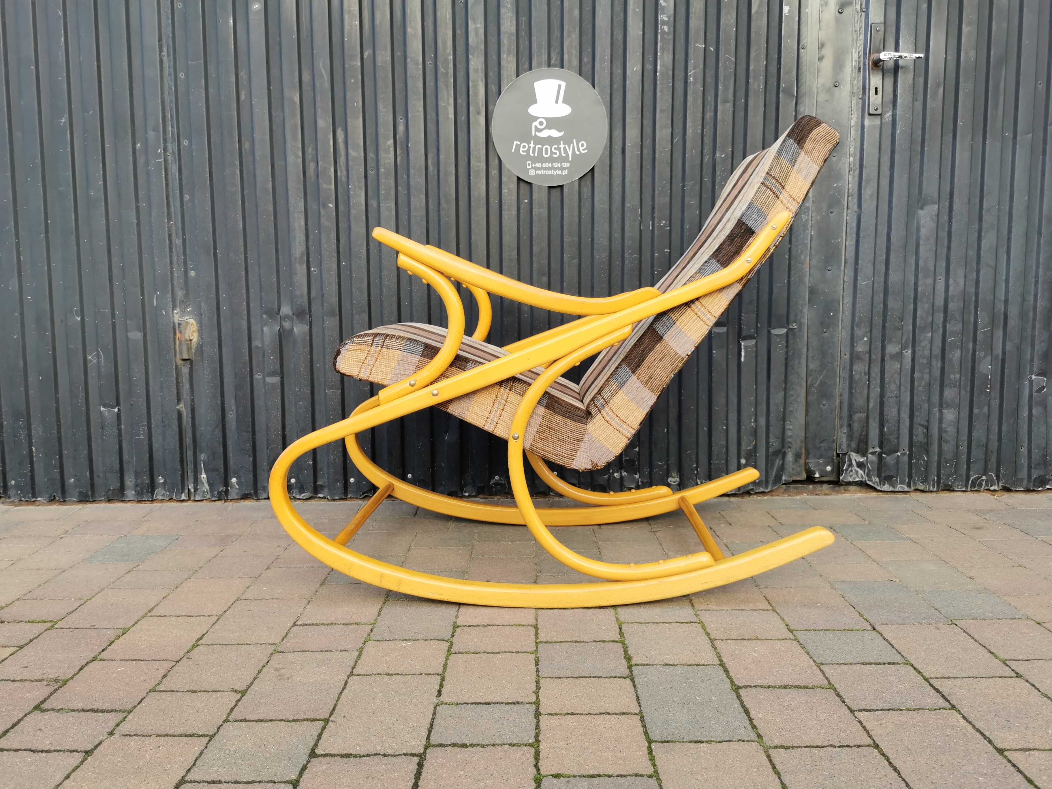 Fotel bujany TON (Thonet), Czechosłowacja '60 Design, RETRO