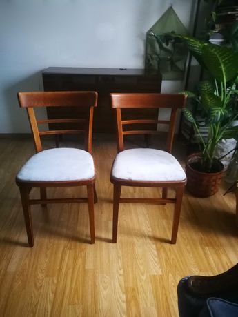 Krzesła Thonet drewniane - 2 sztuki / Krzesło PRL Radomsko drewniane
