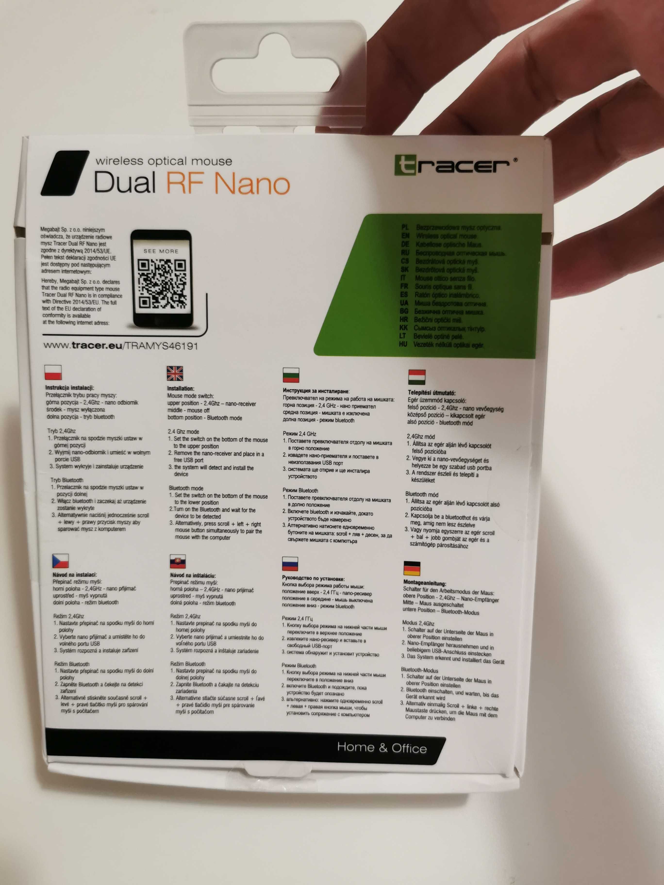 Mysz bezprzewodowa TRACER DUAL RF nano 2,4Ghz Bluetooth