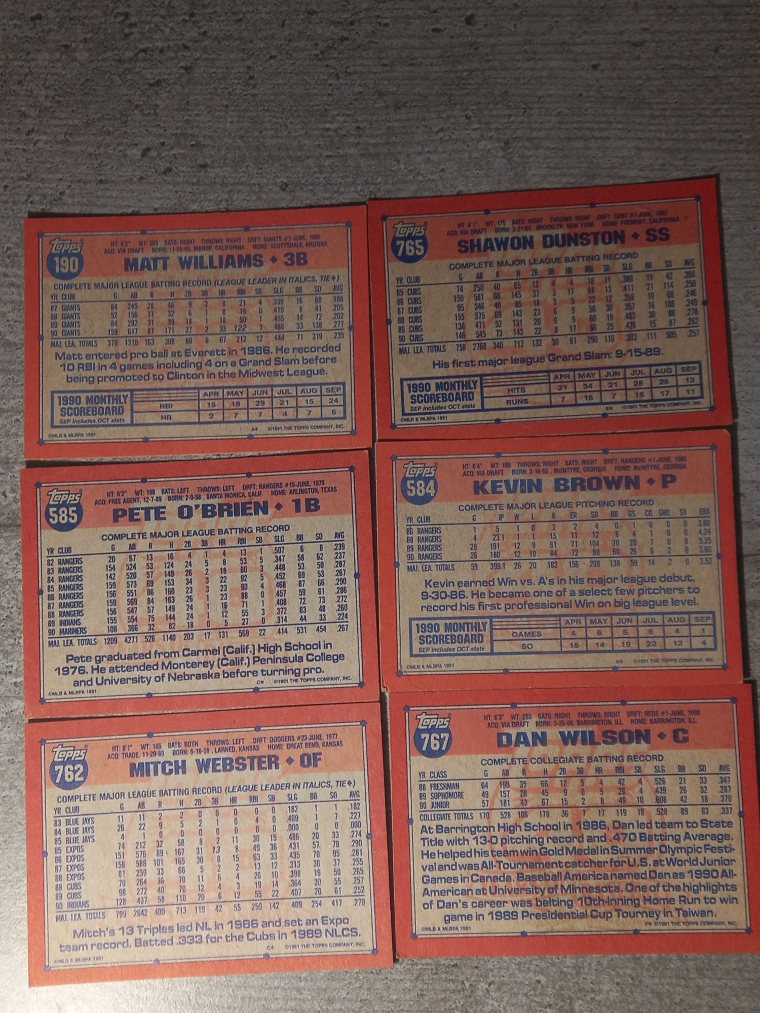 Бейсбольные коллекционые карты (все по 40грн)