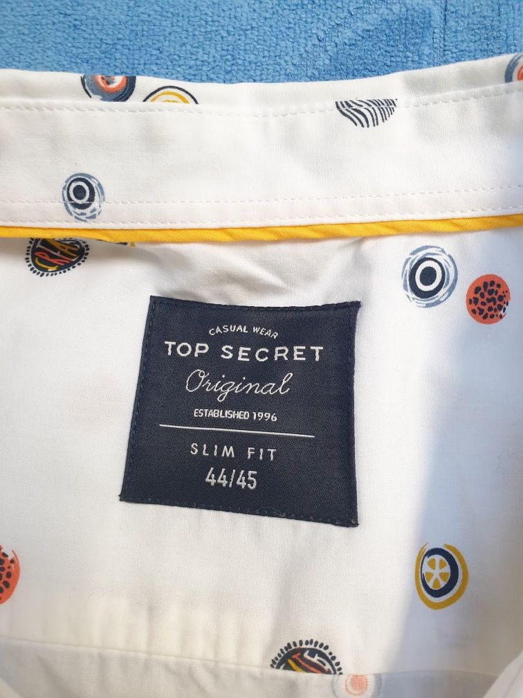 Koszula L/ 41-42 casual Top Secret slim fit bawełna męska