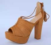 Must Have Wiązane Sandałki Boho ROZM.40 Camel