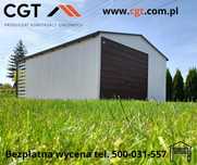 Garaż blaszany 4,5x5 + 1m wiaty z tyłu garażu (4,5x6)