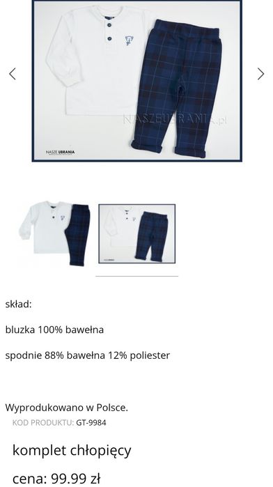 Elegancki komplet 74 (spodnie, bluzka, sweter) np. do chrztu