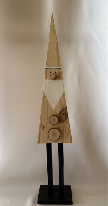 Drewniany Skrzat Świateczny - rękodzieło, drewniany, 94 cm