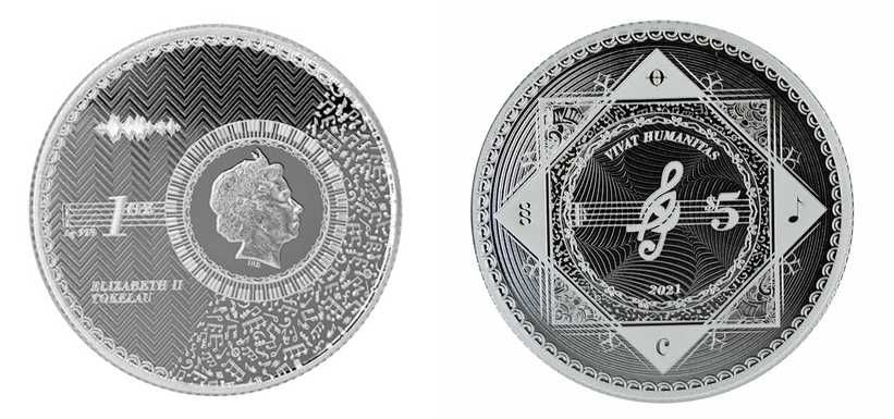Moneta  5 Dolarów 2021 Tokelau Prooflike
