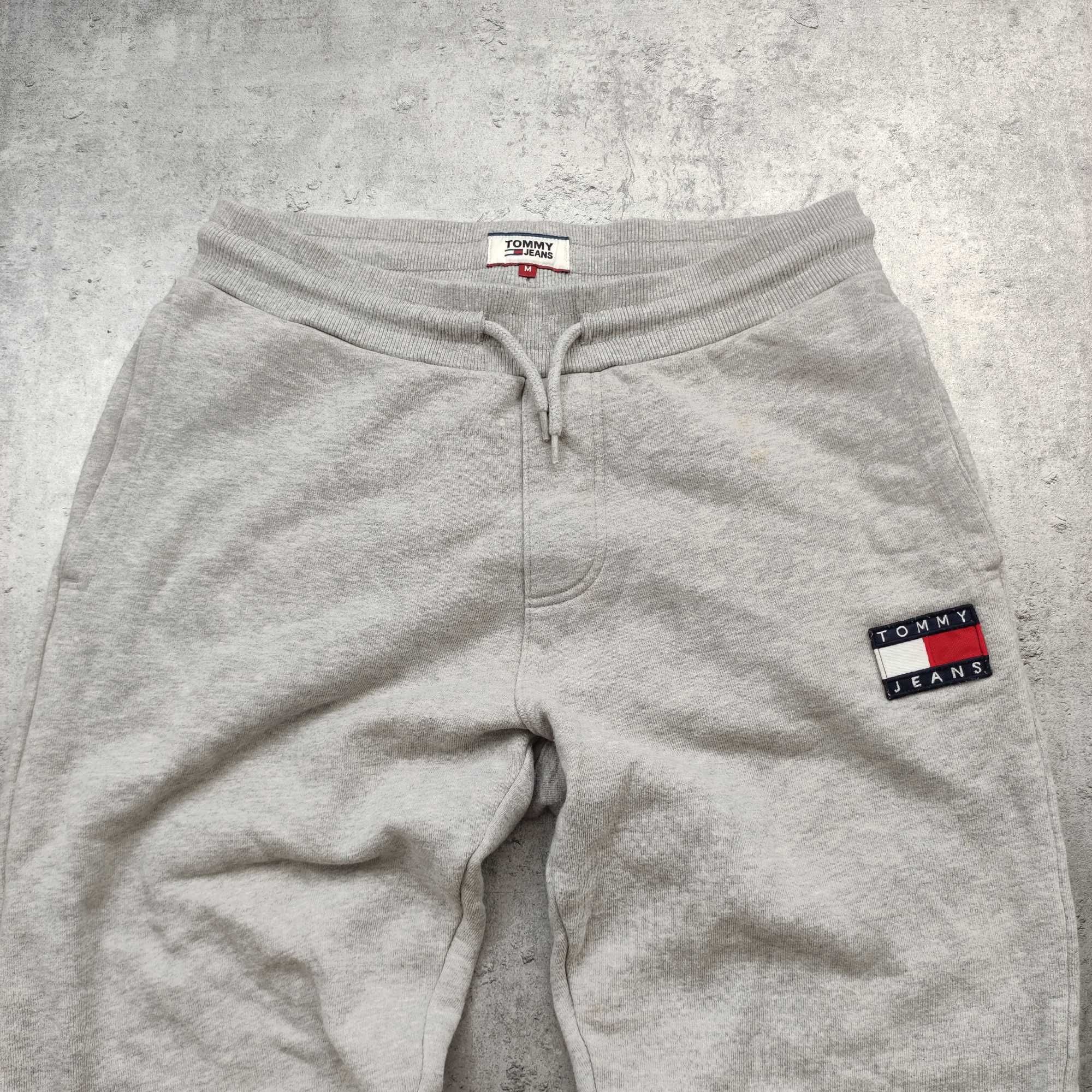 MĘSKIE Spodnie Dresy Bawełna dresowe PREMIUM Szare Tommy Hilfiger