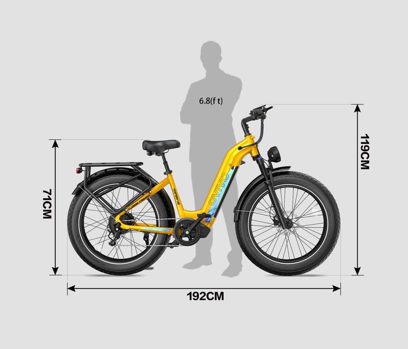 Rower Elektryczny Ovivo Hyper V6 | 250W | 48V/20Ah| Żółty | Gwarancja