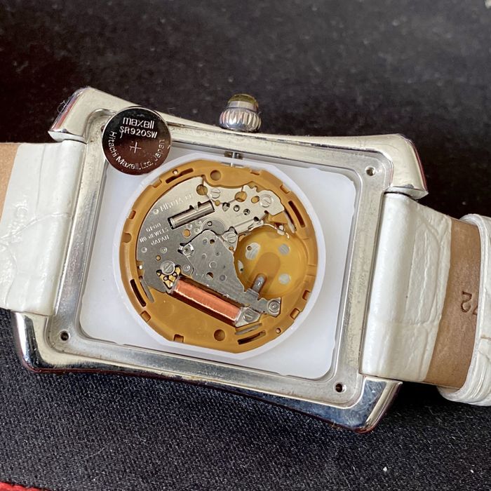 duży zegarek Marc Ecko „prostokąt” z retrogradem na customowym pasku