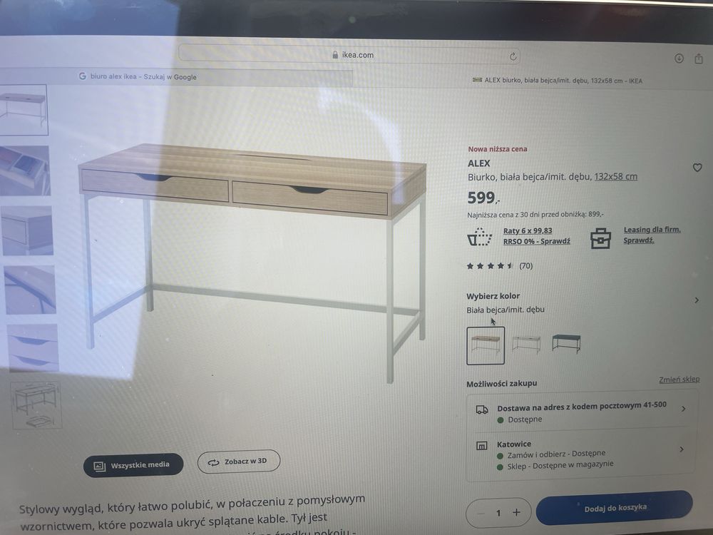 Nowe biurko Ikea