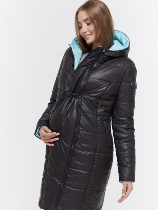 пуховік для вагітних куртка M
двосторонній чорний/м'ята
розм M 46-48р