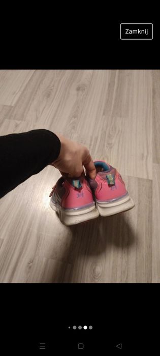 Buty świecące różowe