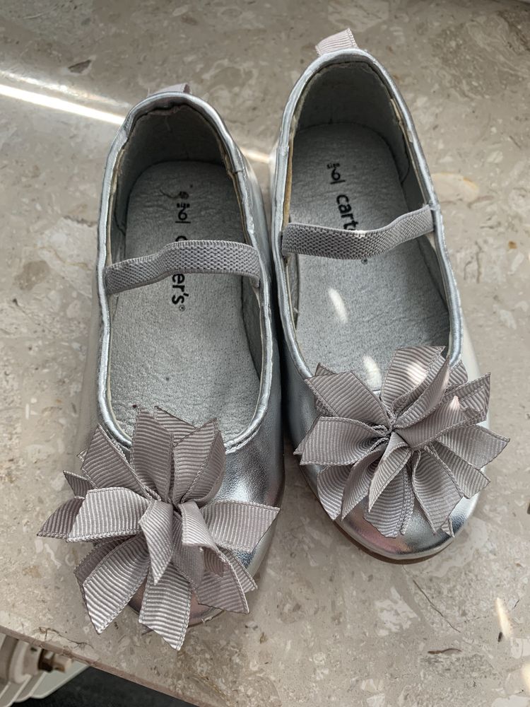 Baleriny carter’s buty r. 22 srebrne