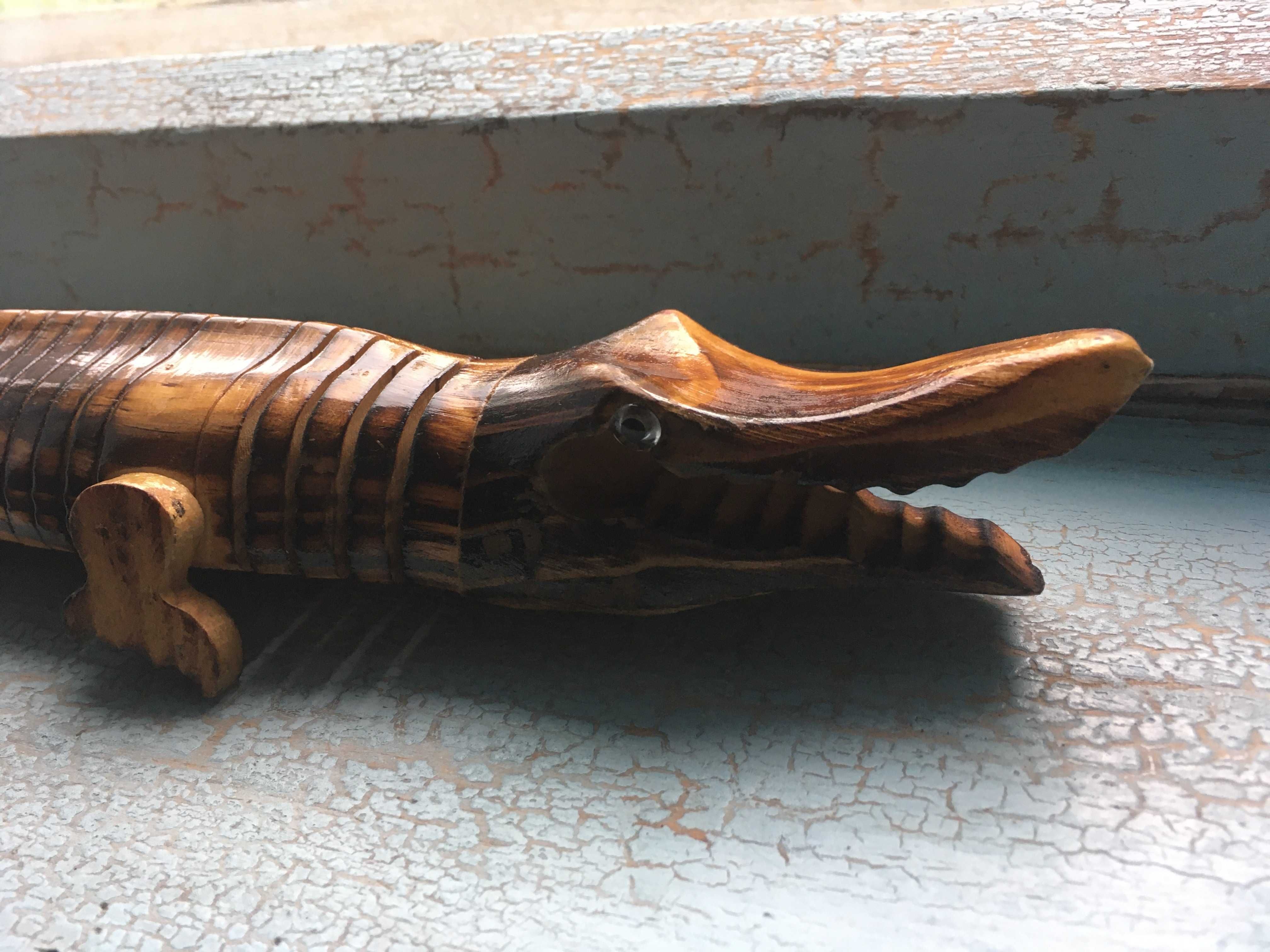 Игрушка статуэтка деревянный крокодил сувенир декор