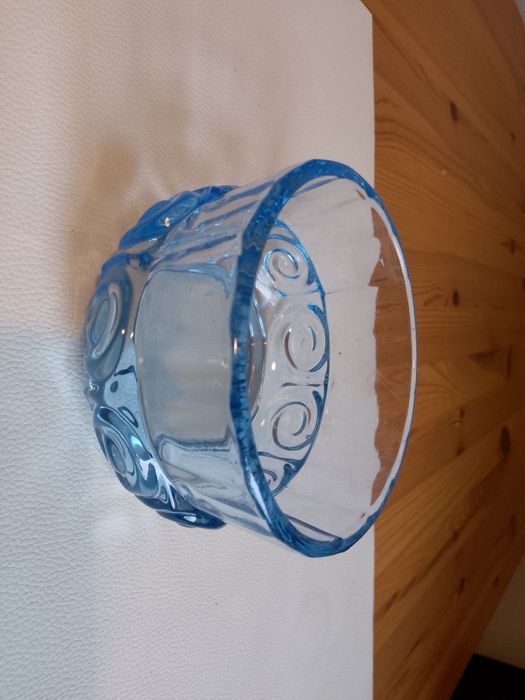 Cukiernica krysztalowa niebieskie szkło