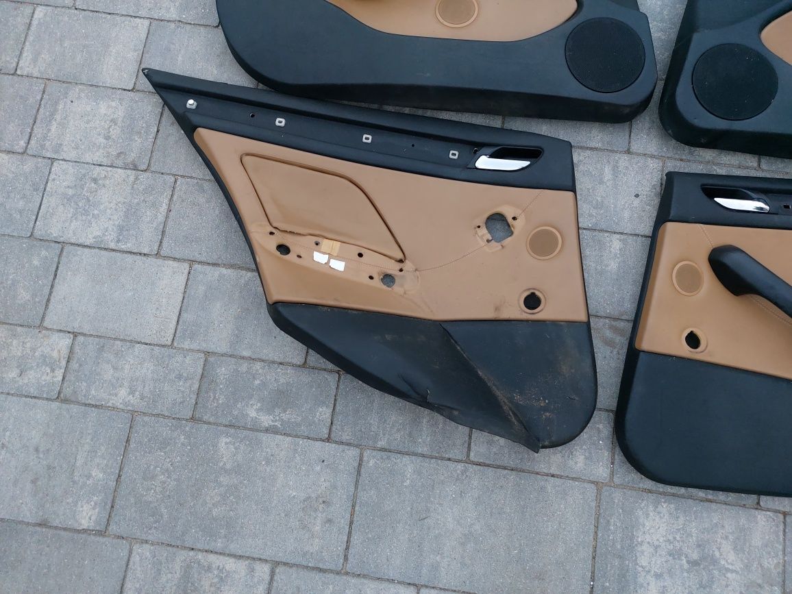 Boczki skórzane mahoń mahagoni BMW e46 sedan hi-fi individual