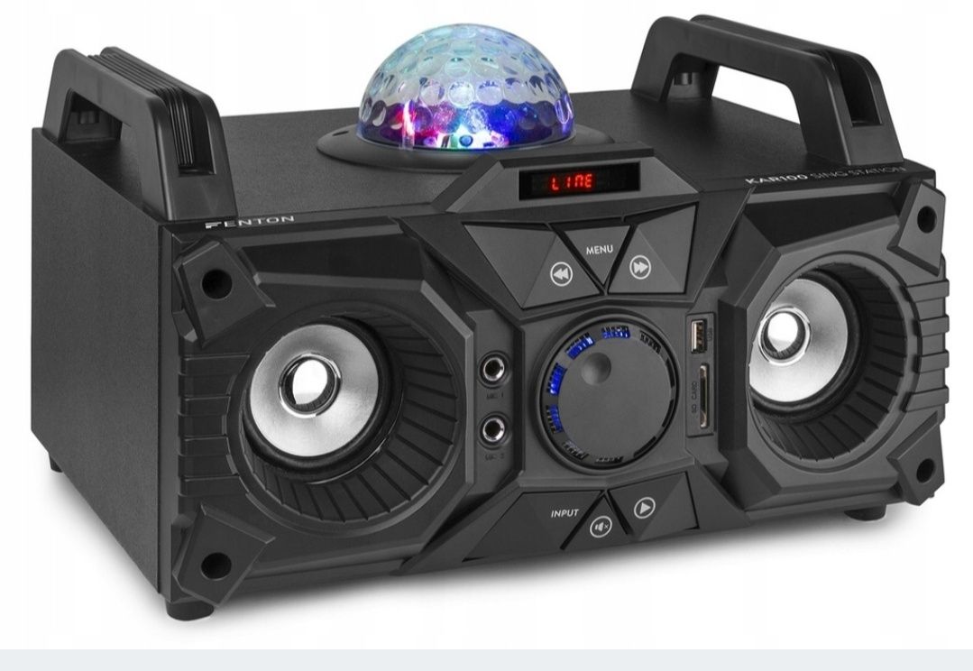 Bumbox 100W  glośnik przenośny bluetooth usb kula dyskotekowa karaoke