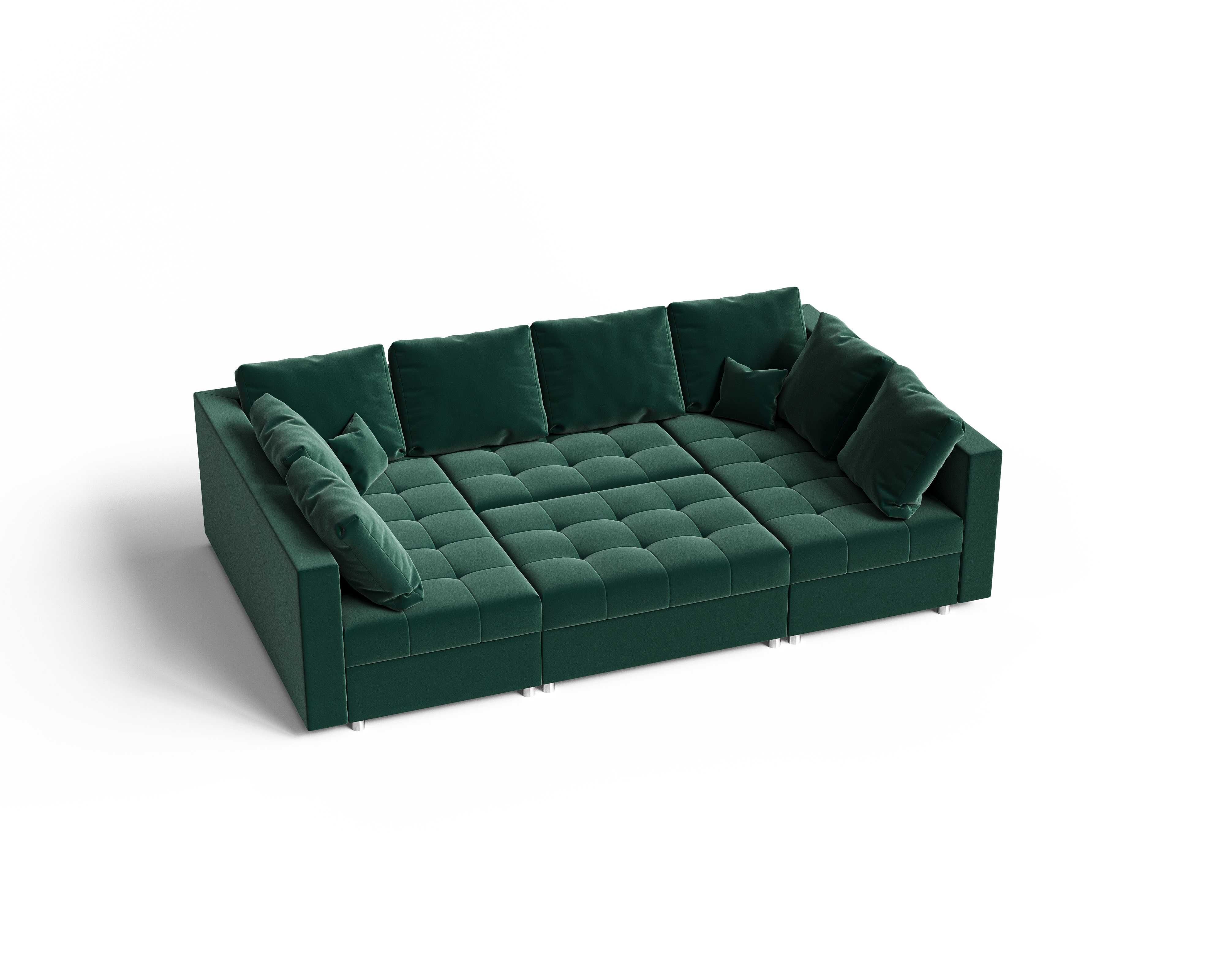 Narożnik kanapa sofa PRINCE funkcja spania rozkładany+ pufa -Transport