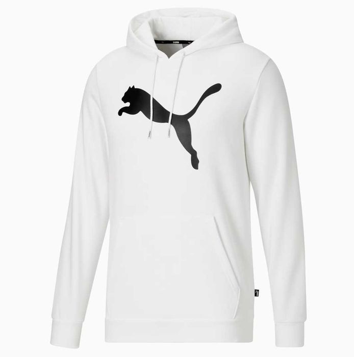 Сіре \ Біле Чоловіче худі puma big cat logo men's hoodie нове оригінал