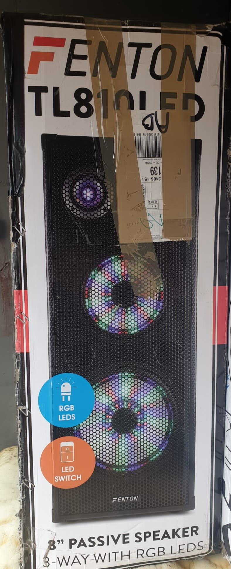 Głośnik kolumna pasywna  FENTON TL810LED 350 wat