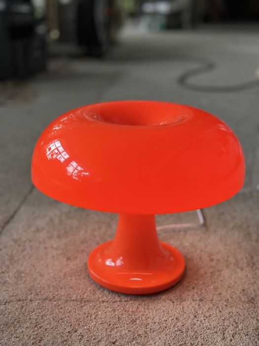 Retro lampka pomarańczowa Space Age nocna stołowa Modern Loft