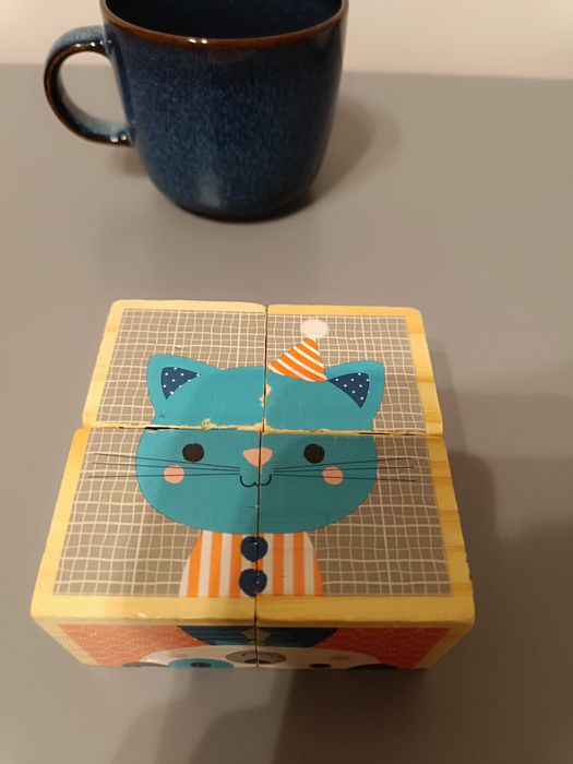 Klocki puzzle drewniane