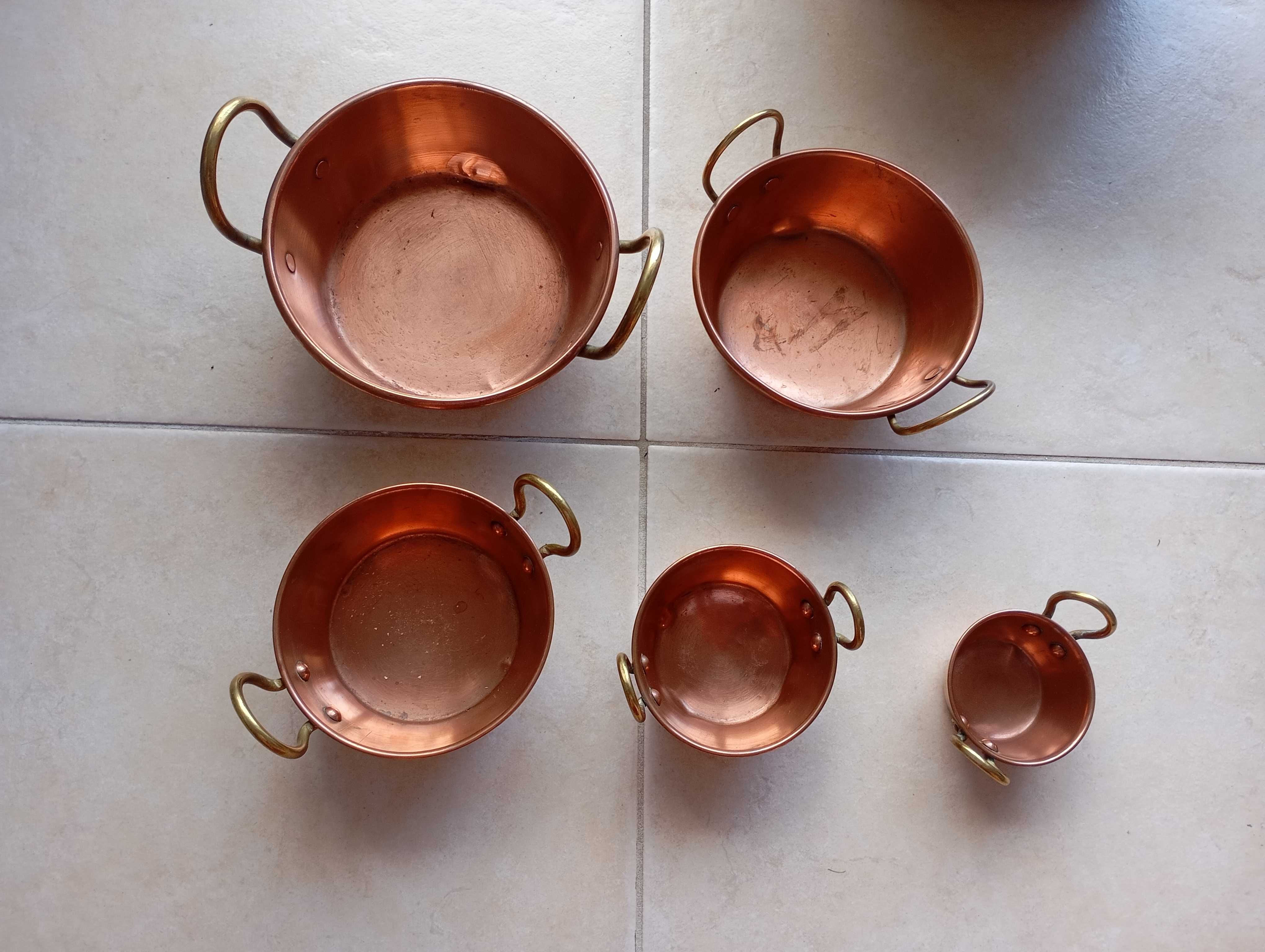 Conjunto tachos cobre