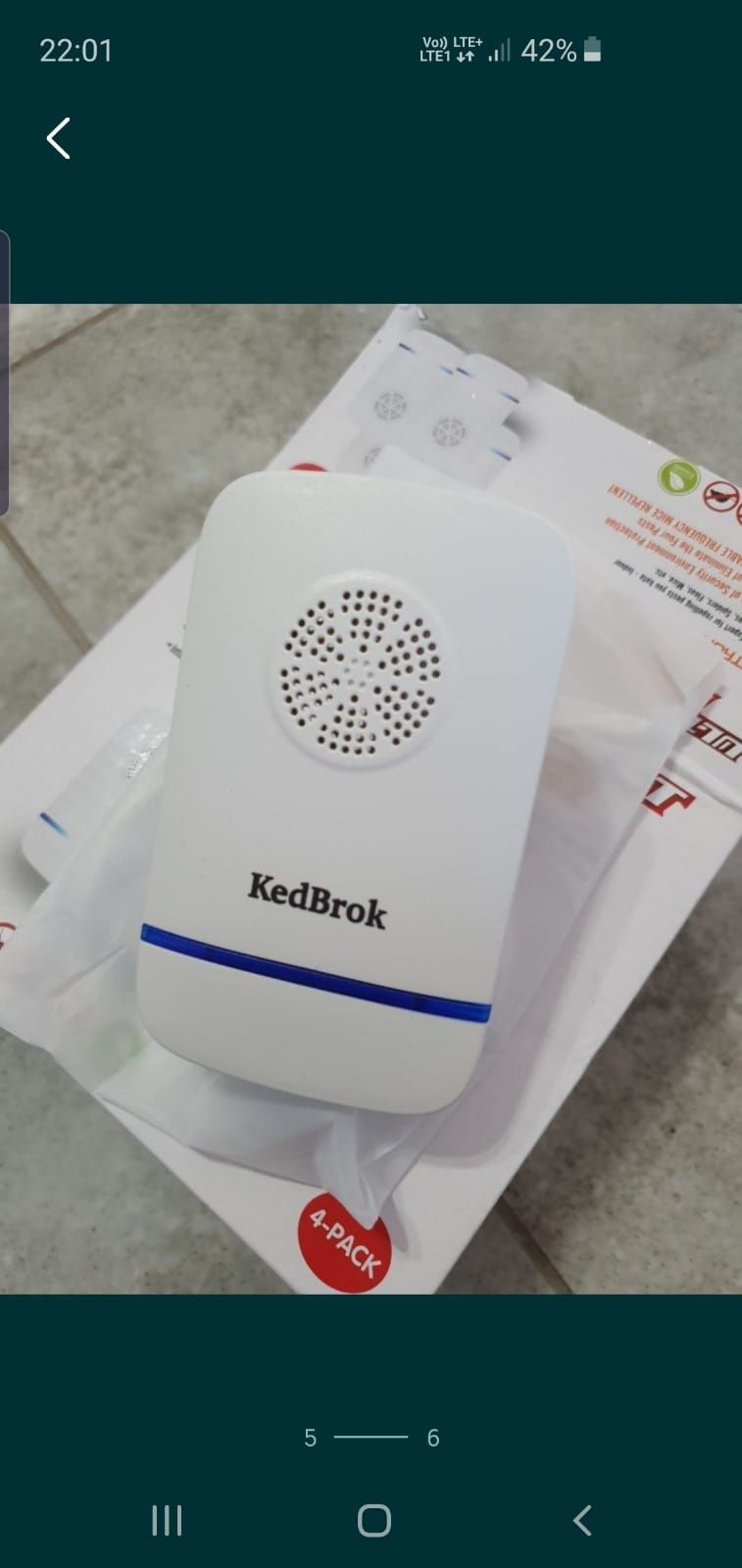 KedBrok Ultradźwiękowy odstraszacz Komar 4 Pack