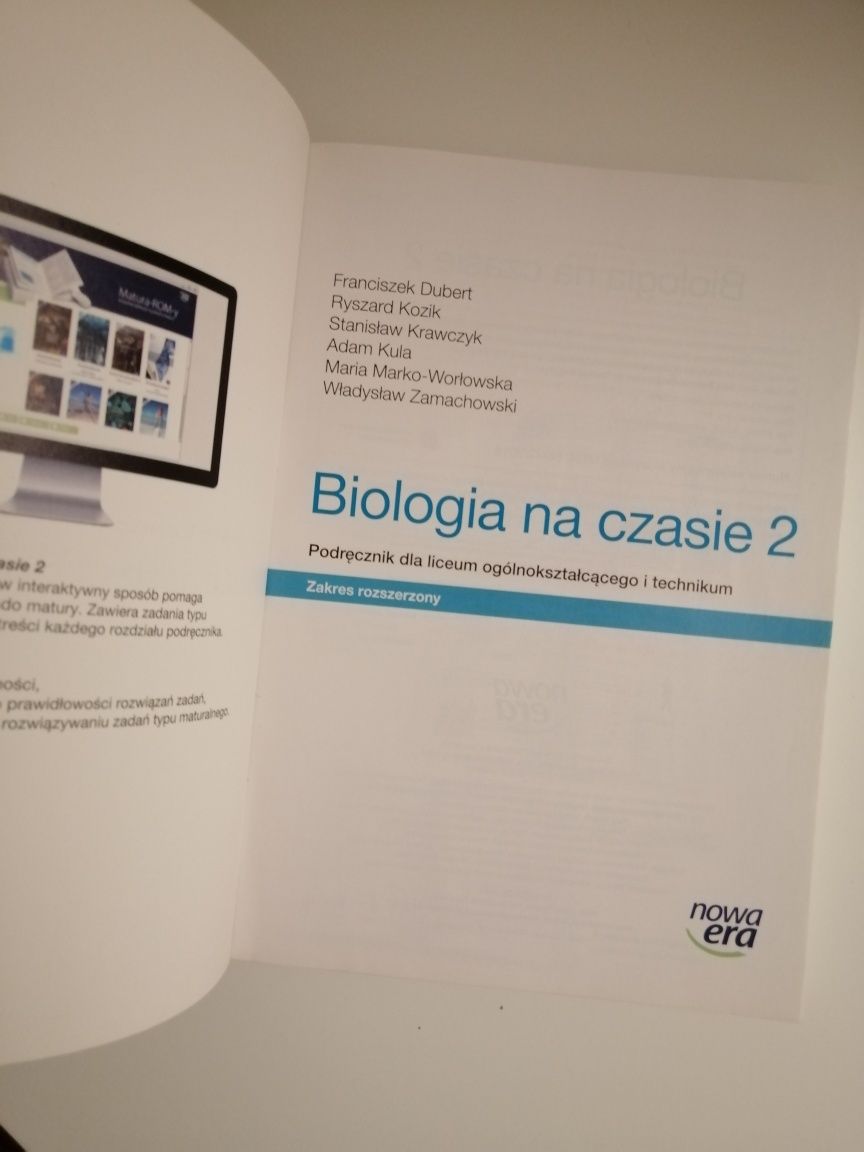 Biologia na czasie 2, zakres rozszerzony, dla liceum i technikum