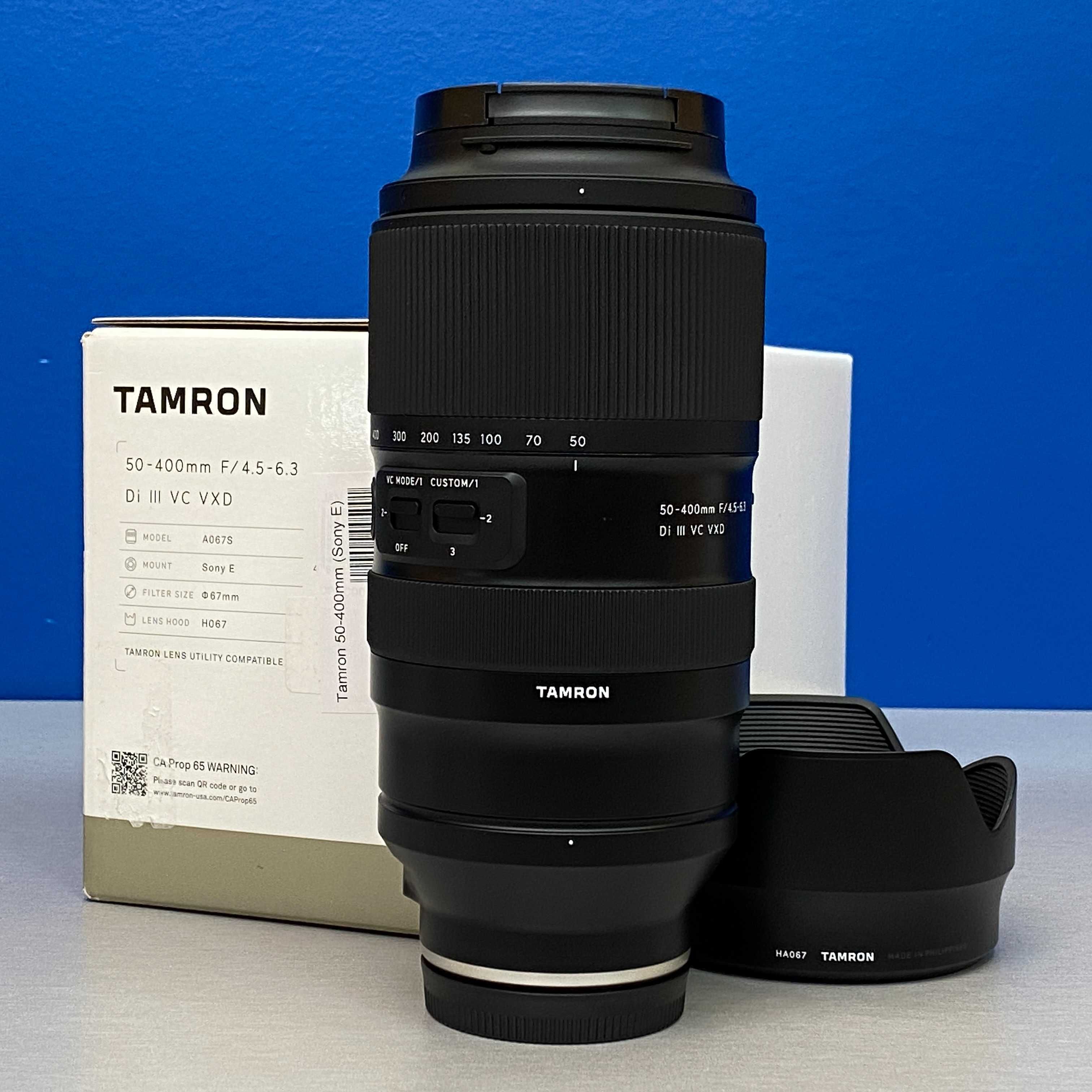 Tamron 50-400mm f/4.5-6.3 Di III VC VXD (Sony FE) - 3 ANOS DE GARANTIA