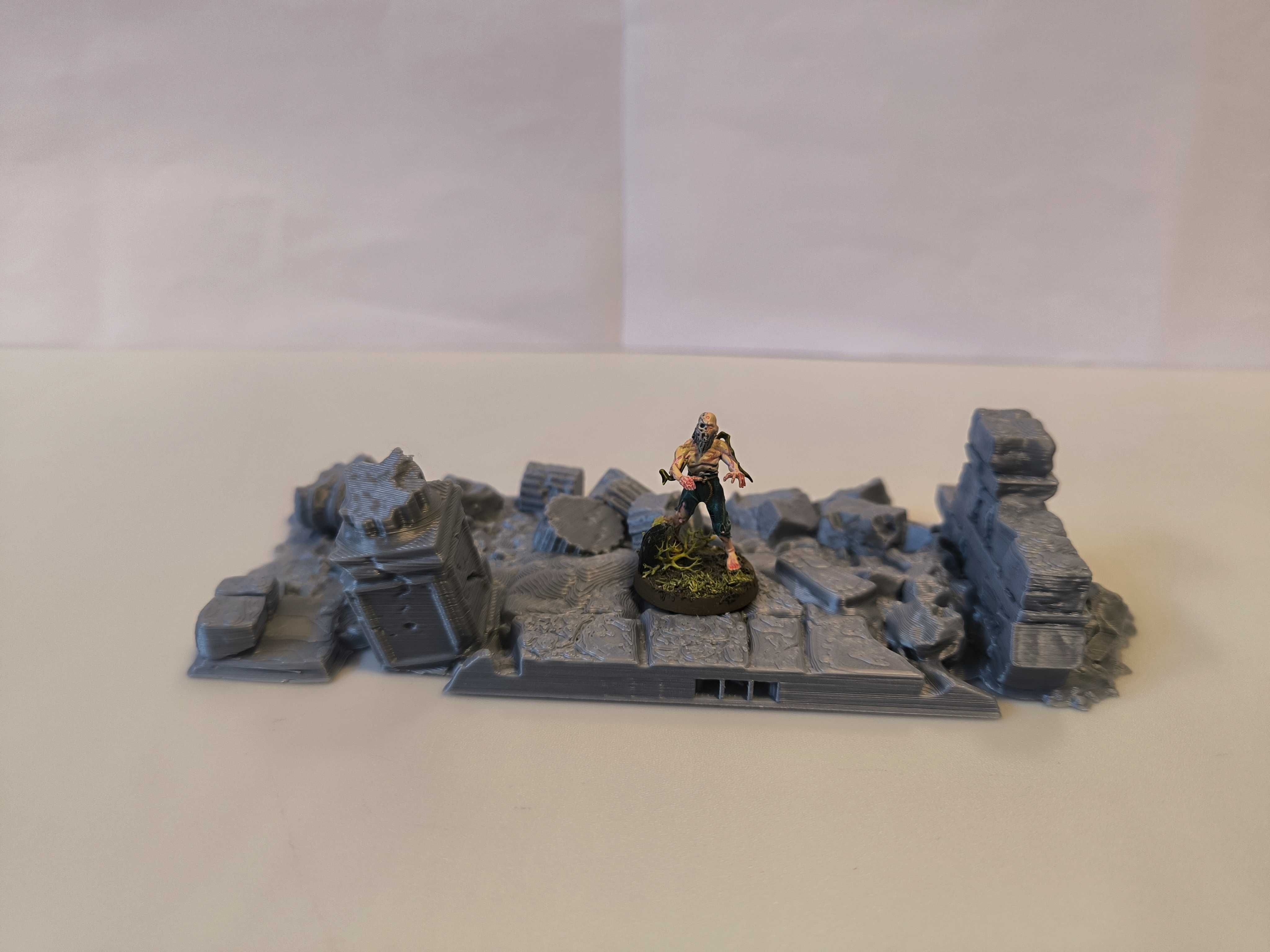 Zrujnowana droga zakończenie drogi RE1 (Lost City) RPG D&D Diorama