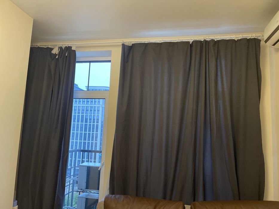 Штора серая блекаут