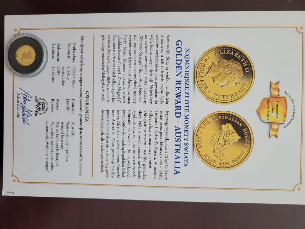 Najmniejsze złote monety świata Australia