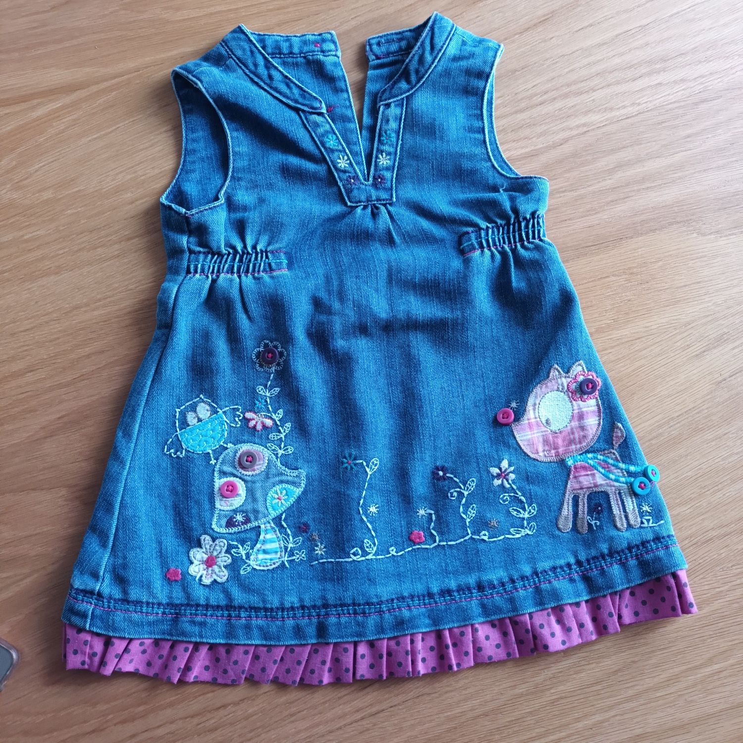 Sukienka jeansowa dla dziewczynki 80cm