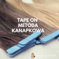 Włosy w pełni NATURALNE TAPE ON - Metoda kanapkowa