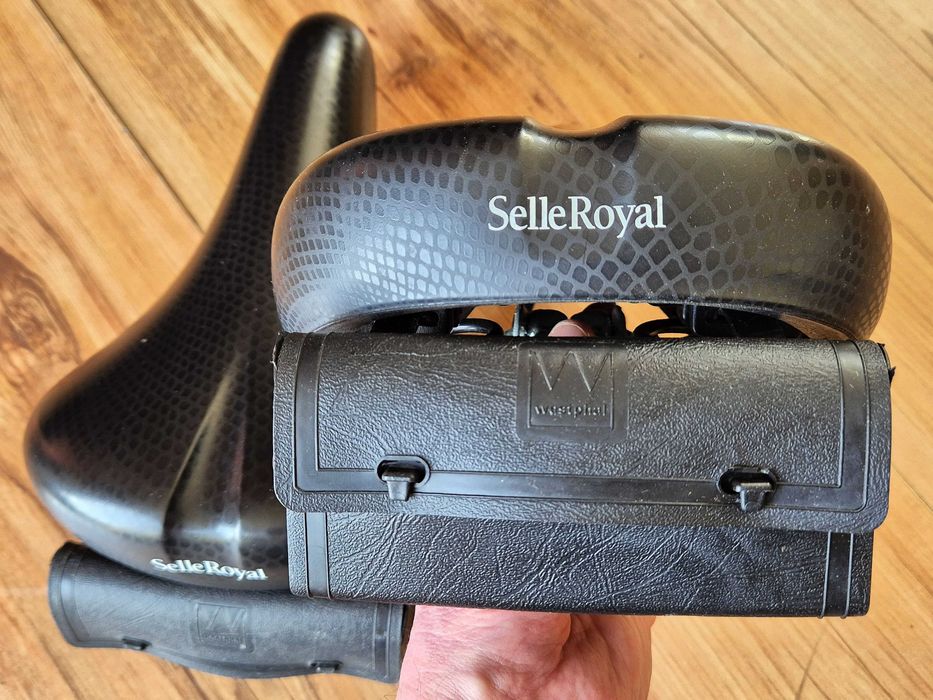 Siodełko rower żelowe z sakwą Selle Royal Made in Italy