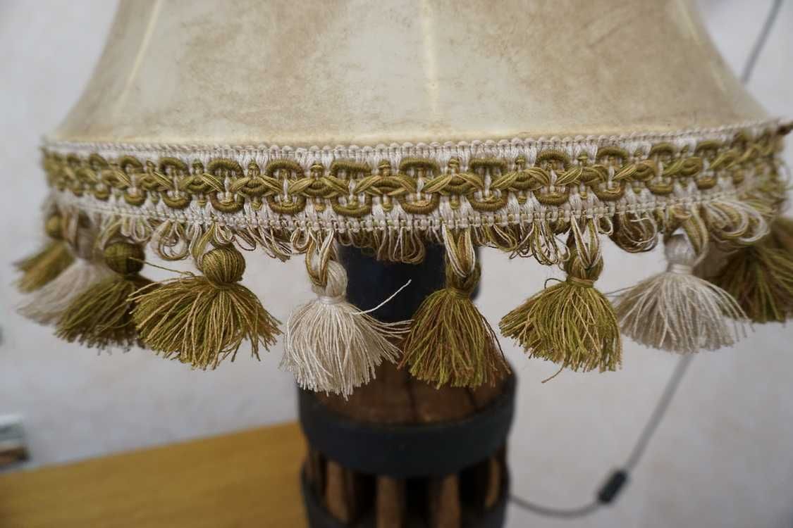 Lampa Stylowa z Piasty Drewnianego Koła Wozu ( d-960 )