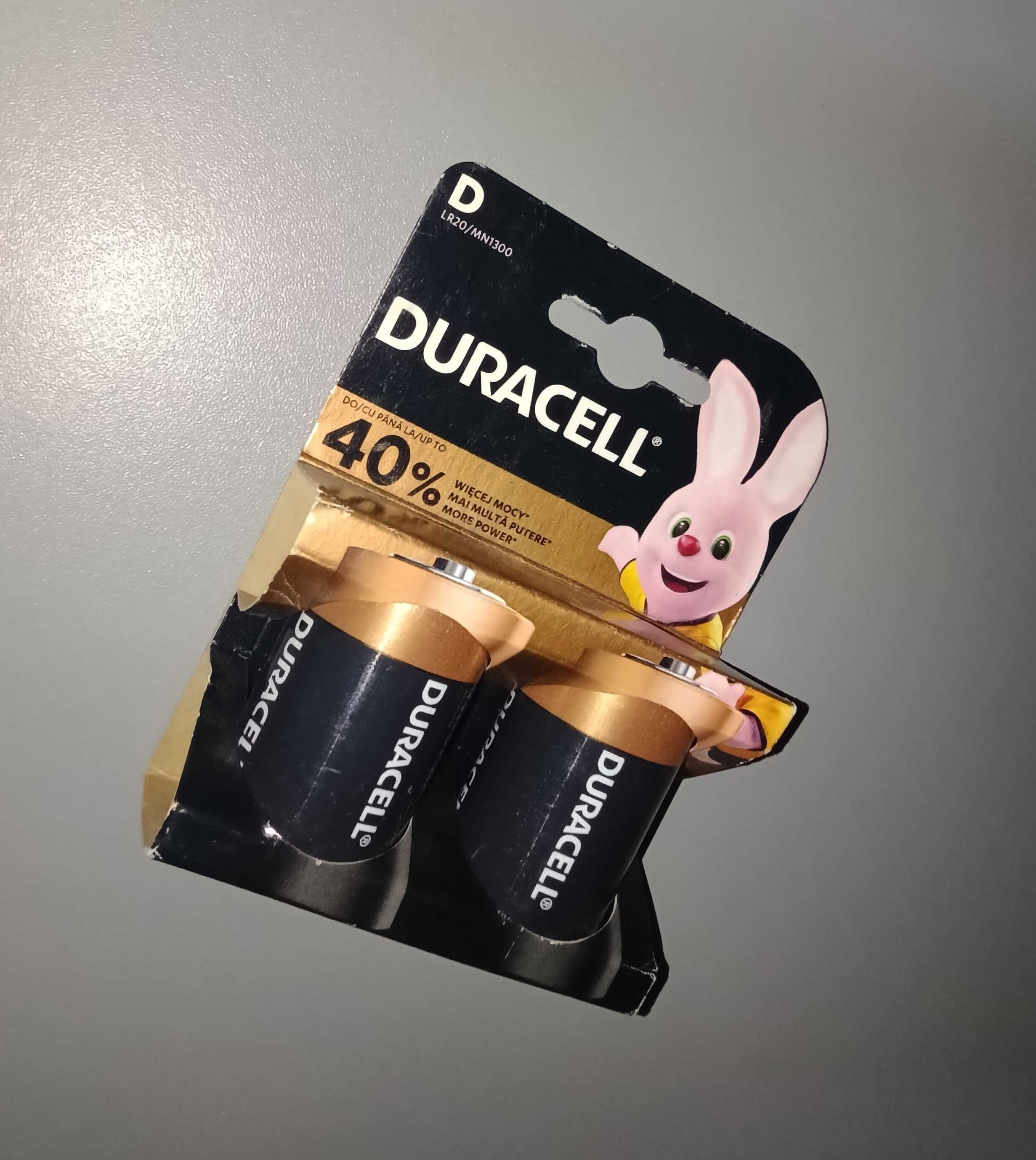 Baterie R 20 Duracell 2 sztuki. Alkaliczne mocne.