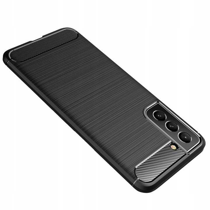 Etui Carbon do Samsung Galaxy S21 FE + Szkło Hartowane