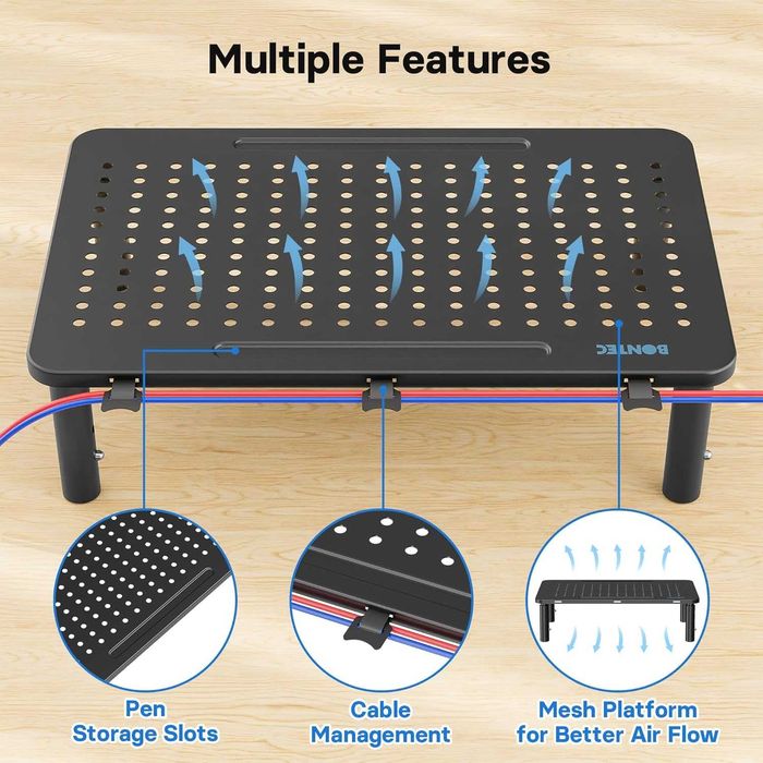 BONTEC Stojak na Monitor, laptopa z Regulacją Wysokości do 20 kg