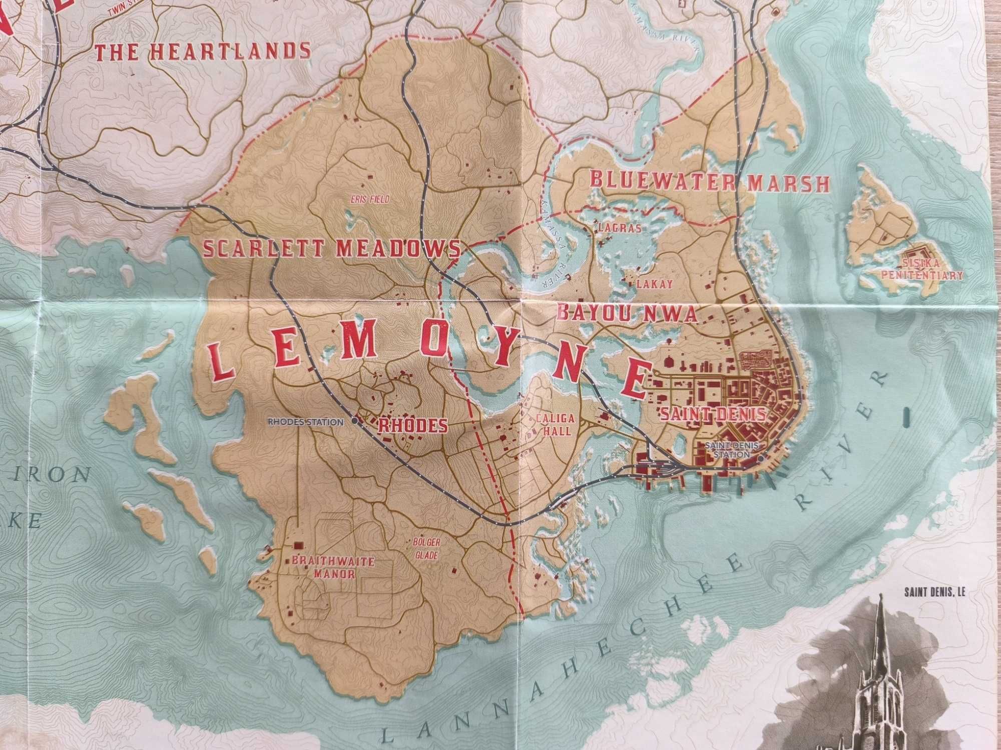 Red Dead Redemption II - KOLEKCJONERSKA MAPA New Hanover + New Austin