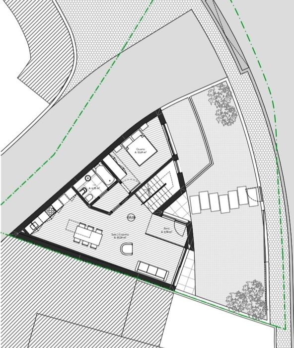 Terreno urbano Moradia T2 de 2 pisos projeto Aprovado