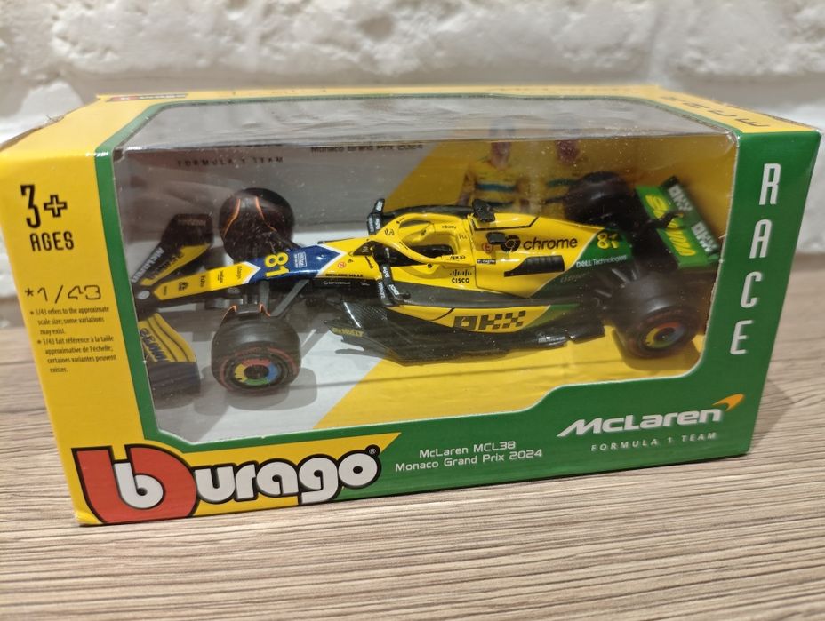 Bburago McLaren MCL38 GP Monaco F1 2024 #81 Piastri 1:43